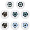 PATIKIL Occhi di Sicurezza 24 mm, 8 Pezzi Occhi acrilici realistici semisferici in plastica per Maschere Oggetti scenici Halloween Artigianato,Blu Chiaro/Grigio Blu/Blu Scuro/Marrone Scuro