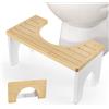 BENKSTEIN Sgabello WC per adulti - Legno - Sgabello WC in bambù - Sgabello pieghevole