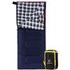 REDCAMP Sacco a pelo in flanella di cotone per campeggio, 50F/10C, 3 stagioni, caldo e comodo, busta blu, 75 x 33 cm