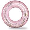 COSORO Anello da nuoto gonfiabile, 90 cm, con oro glitterato, per bambini, adulti, adolescenti, piscina, nuoto, in PVC, gonfiabile, per ragazze, ragazzi, piscina, acqua, giocattolo per feste
