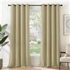 Deconovo Tende Oscuranti per Interni 2 Pezzi 229 CM Altezza, Termiche Isolanti, Anti-Rumore, con Anelli, Ideali per Camera da Letto e Soggiorno, 117x229 CM, Beige Scuro