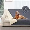 Taiyang Copridivano per Cani impermeabile, Coperta impermeabile per cani, protezione per mobili per bambini, bambini, cane, gatto, Fondo antiscivolo (Grigio, 132-208cm(1 Pack))