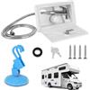 Aisny Doccia Per Camper, Doccia Esterna Per Camper Kit Doccia Con Interruttore Caldo-Freddo E Serratura, Kit Doccia Esterna Per Camper Doccia Da Campeggio Per Camper Marino Camper Caravan Bianco