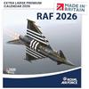 ALLTRADE Royal Air Force - Calendario ufficiale RAF 2024 con festività del Regno Unito, ecologico, realizzato in Gran Bretagna, su carta FSC® con inchiostri vegetali e 100% energia verde. Cattura del carbonio