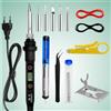Swsdee Saldatore Kit,Display Led, 80w,con Temperatura Regolabile 180-500 ℃,con 5 Punte di Saldatura,Pompa per Saldatura,Staffa,Pinzetta Antistatica,Filo di Saldatura Ecc,Adatto a Manutenzione Domestica Diy