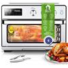 TurboTronic By Z-LINE Turbotronic AF32DRD Forno ad Aria XXL 32L 5 in 1, con Girarrosto, Friggitrice ad Aria, Essiccatore, Grill e Forno Ventilato, 1700W, Temperatura 25°C, Ideale per Pollo, Pizza e Dolci