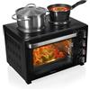Tristar Forno a convezione con 2 piastre, capacità 35 L, 3200 W, struttura in acciaio, mini cucina compatta per pasti completi, OV-3670