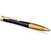 Parker Urban Twist Penna a Sfera | Nero Tenue con Puntale Dorato | Punta Media con Inchiostro Blu | Confezione Regalo