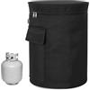 GBKDQQ Copertura per bombola del gas, 11 kg, in tessuto Oxford 600D, impermeabile, antivento, resistente ai raggi UV, con cordino e tasca laterale per bombola di gas propano, 33 x 66 cm