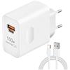Kryolithm Caricabatterie rapido Supercharge da 100 W per Honor e Hua-wei Caricabatterie USB C a 2 porte con cavo USB C da 2 m 6 A per Honor Magic 7 Pro 6 Lite/Honor 200, 400 Pro/Mate 70, 60, 40, 30, P60, P40