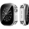 Suphart Compatibile con Cover Apple Watch Serie 11/10 46mm, Custodia in Metallo con Protezione Schermo Integrata Ttelaio Posteriore per iWatch Serie 11/10 46mm (Argento)