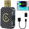 LAIVIYA Adattatore Carplay Wireless, Plug and Play, USB e Type-C Wireless Carplay Adapter, Bluetooth V5.0 Connessione Stabile, 2 in 1 Converte CarPlay Cablato di Fabbrica in Wireless