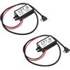 Heemol Adattatore USB da 12V a USB,Convertitore Buck da 12V a 5V Impermeabile,Convertitore di Tensione di Alimentatore da 3A 15W DC a DC per Auto 2 pezzi(MicroUSB)