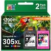 st@r ink Starink 305XL 305 XL Cartucce Compatibili con Cartucce HP 305 per DeskJet 2820e 4220e 2700 2720 2800e 2724 DeskJet Plus 4110 4120 Envy 6020e 6000 6032e 6420e 6010 6020 6400 6032 Nero Colore
