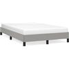 DKD HOME DECOR Struttura letto in tessuto grigio chiaro 120x190 cm