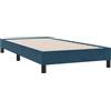 vidaXL Struttura letto senza materasso blu scuro 100x220 cm in velluto
