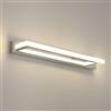 Toolight Lampada da Specchio 9W 4500K Argento 42cm Bagno Camera | Lampada a Parete Rettangolare Alluminio, 800LM Luce Naturale, 4500K, per Bagno e Camera, Design Elegante, Stile Moderno
