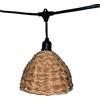 Lumisky MELLOW LIGHT - Ghirlanda luminosa da esterno con paralume in polyrattan, stile bohémien, 7 lampadine a filamento a bussola E27, LED bianco caldo, 6 m