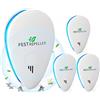 LEMENG Ultrasuoni per Topi,Repellente Ultrasuoni Anti Zanzare Ultrasuoni Interno Dispositivo Anti Topi, Insetti, Zanzare, Scarafaggi, Ratti, Formiche, Ragni 4 Pack
