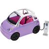 Barbie - Bambola Barbie Auto Elettrica, viola con tettuccio con stazione e cavo di ricarica, trasformabile in cabrio, Giocattolo per Bambini 3+ Anni, HJV36