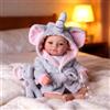 BABESIDE Bambole Reborn Femmina - 17 Pollici Bambola Realistica e Vivente con Corpo in Tessuto Morbido, Reborn Femmina con Accessori per Bambini di 3 Anni e Più per Coccole e Gioco