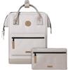 Cabaïa - Zaino Adventurer Alger - Medium 18L - Idrorepellente - scomparto per PC fino a 13″ - 2 tasche intercambiabili - Vegan certificato - Zaino da viaggio, lavoro e scuola - Beige