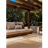 Ted Baker Tappeto in tessuto piatto Acacia, adatto per esterni, facile da pulire, per soggiorno, terrazza, sala da pranzo, balcone, in iuta bianca, 160 x 230 cm