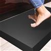 HEALEG Tappetino extra spesso da 2,5 cm, anti-affaticamento, 76,2 cm di lunghezza x 43,2 cm di larghezza, tappetino da cucina per stare in piedi, comodo a casa, ufficio, garage (nero)