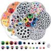 TOAOB THE ONE AND ONLY BABY TOAOB 770 Pezzi Colorate Occhi Mobili Adesivi Piccoli Rotondo Autoadesivi Finti Occhietti per Scrapbooking Decorazioni Bambole Pupazzi Fai da Te Lavoretti Artigianato 4mm 5mm 6mm 7mm 10mm 12mm
