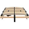 vidaXL Letto a doghe marrone 80 x 190 cm in legno massiccio di faggio