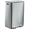 Relaxdays Cestino dei rifiuti 2x30 litri, cestino da cucina, secchiello interno estraibile, chiusura automatica e pedale, acciaio inossidabile, argento