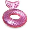 COSORO Sirena a forma di cuore, anello gonfiabile per bambini, adulti, sirena rosa, 110 cm