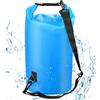 mizikuu 10L Borsa Impermeabile, Waterproof Dry Bag con Tracolla Regolabile Zaino Impermeabile Borsa Stagna per Nuoto Canottaggio Trekking Rafting Kayak Spiaggia Pesca, Blu