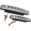 SANWAN Set di 2 luci di marcia diurna super luminose, 8 LED, colore: bianco