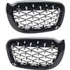 Riloer Griglia paraurti anteriore, Compatibile con BMW X3 F25 Facelift, X4 F26 2014-2017 X4 F26 2014-2017,Auto Anteriore Cappuccio Rene Griglia Griglie Nero