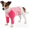 Kuoser - Tutore per gomito del cane, tuta di recupero per cani con gomiti imbottiti, tutore regolabile per ferite alle zampe anteriori con cordoncino e chiusura a strappo, manica per zampe anteriori