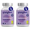 Gloryfeel Melatonina per Dormire, Scorta +1 Anno, 400 Compresse, 1 mg per Compressa, per Prendere Sonno e per Fisiologico Rilassamento, Melatonina Forte Pura, Testato in Laboratorio, Vegan (Confezione da 2)