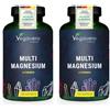 Vegavero Magnesio Completo Complex | 4 Forme Migliori: Citrato + Bisglicinato + Malato + Taurato | con Vitamina B2 e B6 | 180 capsule | Vegan | Vegavero® (Confezione da 2)