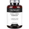 NUTRALIE Maca Negra Andina 32.000mg - Potenza 20:1 + Energia | L-Arginina, Zinco + B6 B12 - Maca Peruviana per Uomini e Donne - 120 Capsule Black Maca Complex Nutralie