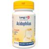 LongLife® Acidophilus | Masticabile gusto vaniglia | L. acidophilus LA 3, B. lactis BLC 1 e F.O.S. | Equilibrio della flora intestinale | Fino a un mese di trattamento | Vegano e senza glutine