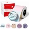 Phomemo Etichette Ronde Termiche 50 x 50mm, Etichette Multicolori per M110 M108 M221 M220 M260 M221 Stampante di Etichette, per Logo, Bricolage, Codice a barre, Nome, 140 Etichette