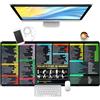 SUPRBIRD Tappetino per mouse con combinazione di tasti Excel, tappetino per mouse in tedesco, tappetino per mouse da gioco 900x400 mm, protezione extra grande per la scrivania, per Office Excel, Word e sistemi