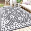 Enyhom Tappeto da Esterno Extra Large 240 x 300 cm, Durevole Tappeto da Giardino Impermeabile Resistente ai Raggi UV Tappeto Esterno Camper per Picnic, Campeggio, Spiaggia, Terrazza