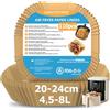 Minvchao carta forno per friggitrice ad aria 110 pezzi Adatta per friggitrice ad aria calda da 4,5L-8L Senza BPA carta per friggitrice ad aria 20-24cm Compatibile con COSORI Airfryer Cecotec Philips