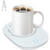 Aoreun Scalda Tazza, Sottobicchieri Riscaldante Scalda Bevande Moderno caffè tè latte elettrico riscaldatore tazza temperatura costante 55 gradi per Caffè Tè e Latte Spina EU - bianco