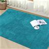 Granbest Tappeto spesso di alta qualità, simile alla pelliccia di pecora, per soggiorno, cucina, antiscivolo, lavabile, super morbido, tappeto per camera da letto (120 x 160 cm, verde nero)