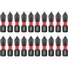 Saipor 20pcs 1/25mm PH2 Anti Slip Phillips Bit # 2 Inserti, Magnetico Phillips Bit Bit Cacciavite Set Forte Magnetismo Trapano, 1/4 di pollice Hex Shank TS2 Acciaio Cross Impact Viti Driver Bit
