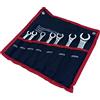 Terryshop74 Set di 7 Chiavi Esagonali con Testa Aperta spaccata per Raccordi Freni Tubi Idraulici con raccoglitore 6x8-9x11-10x12-13x14-15x17-16x18-22x24.