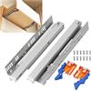 NECILO Guide per Cassetti Push to Open con Chiusura Ammortizzata 300 mm, Montaggio Inferiore, Portata 45 kg, Estrazione Totale con Cuscinetti a Sfera, per Cucina, Casa e Ufficio, 1 Paio (2 Pezzi)