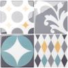 Smart Tiles Credence - Adesivo da parete per cucina, vintage, multicolore, 3D, 5 adesivi da parete (22,86 x 22,86 cm), adesivo a quadretti adesivo realizzato in Canada